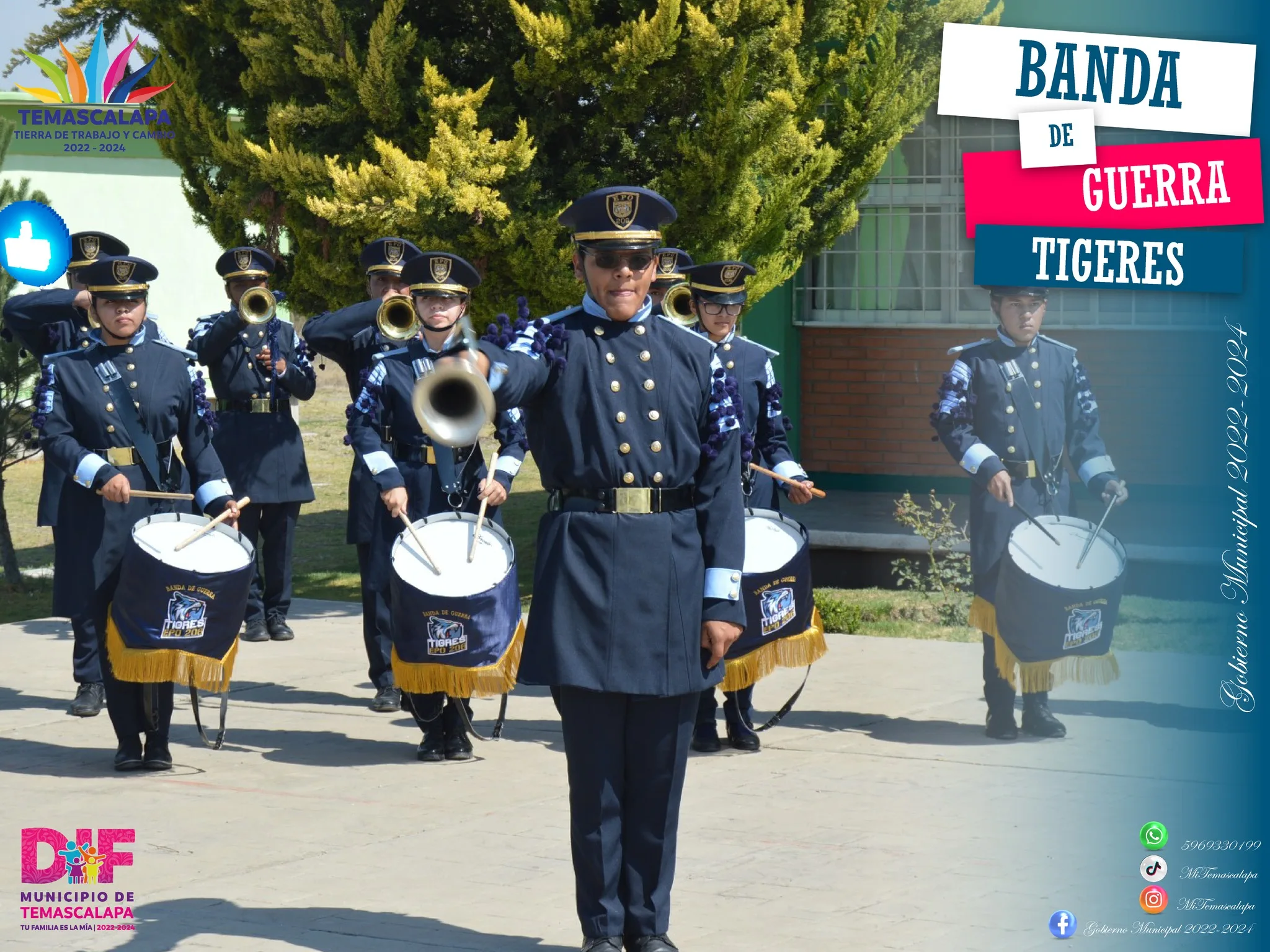 1686073773 La Banda de Guerra Tigres de la Escuela Preparatoria Oficial jpg