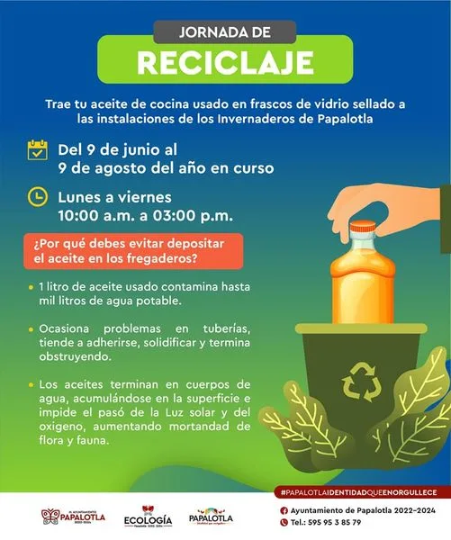 1686074329 campanadereciclaje Evita tirar el AceitedeCocinaUsado en las tuberias mejo jpg