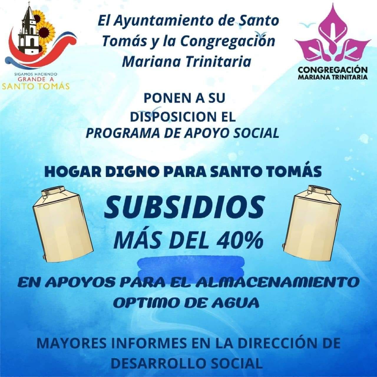 1686155119 359 El programa de apoyo social hogar digno para Santo Tomas