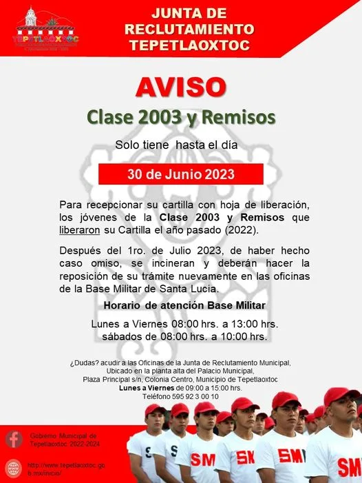 1686337538 Atento aviso Clase 2003 y Remisos Informacion importante jpg