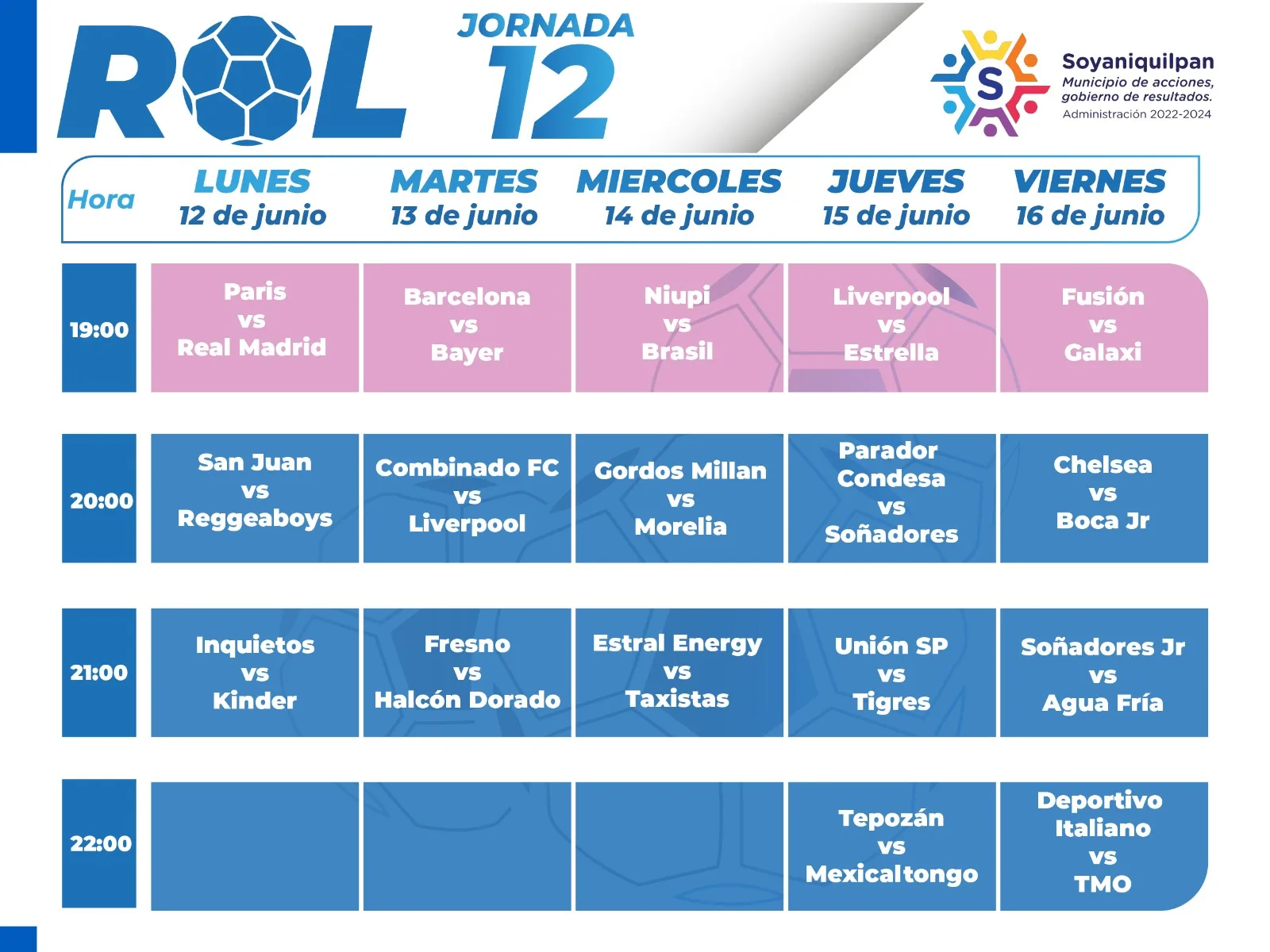 1686592515 Les compartimos el rol de la jornada 12 de la jpg