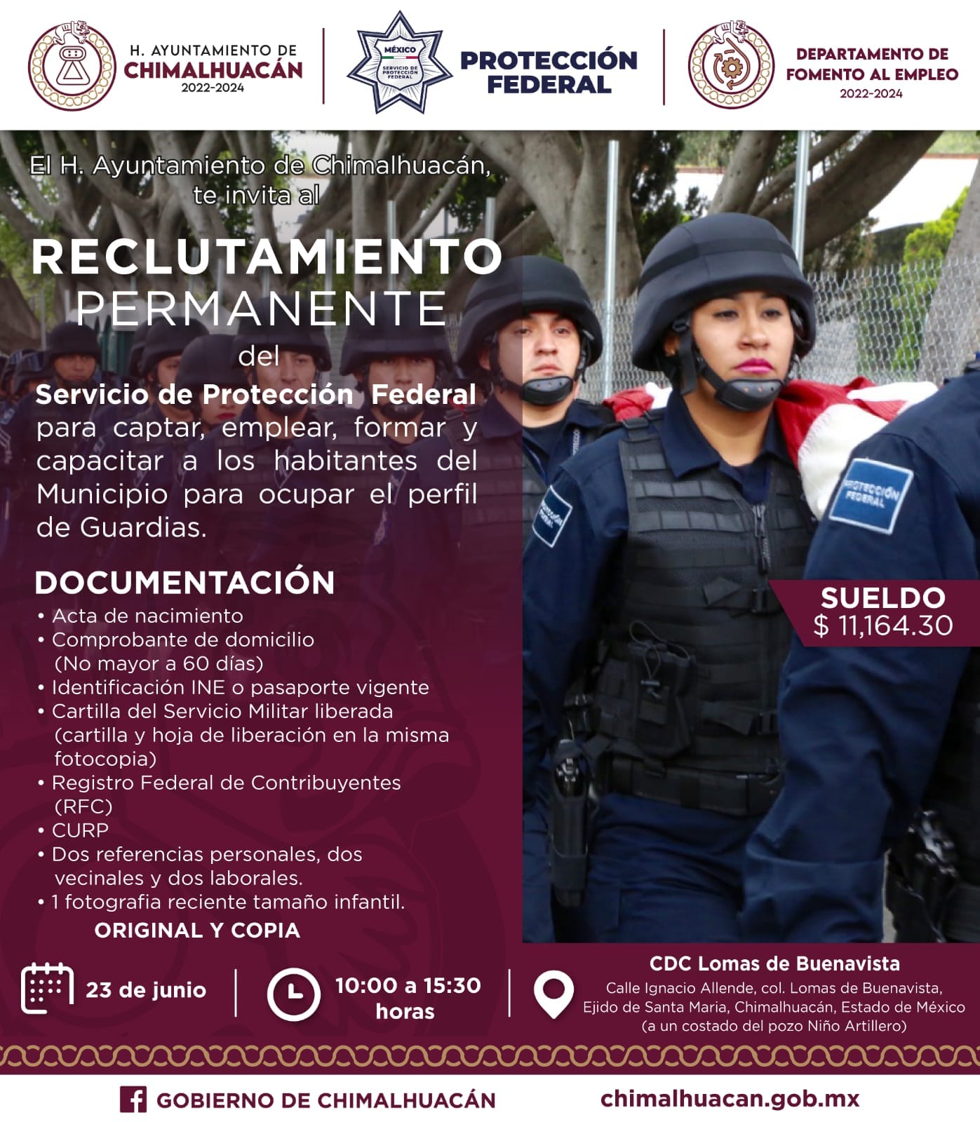 1686679703 722 ¿Buscas empleo Acude al Reclutamiento Permanente del Servicio de Proteccion