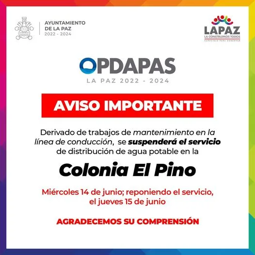 1686751190 AVISO IMPORTANTE Gracias por su comprension LaPazLaConstruimosTodos jpg