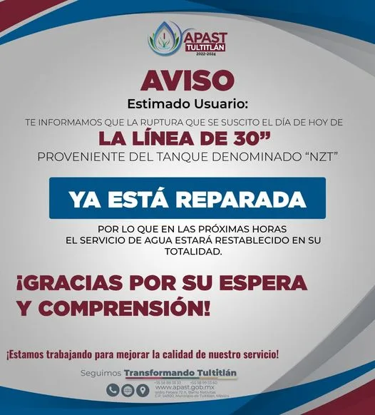 1686918894 Aviso OPD APAST Tultitlan jpg