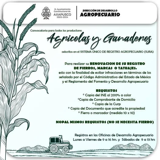 1686941268 La Direccion de DesarrolloAgropecuario del H Ayuntamiento de Axapusco enca jpg