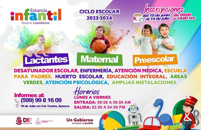 1687273428 INSCRIPCIONES ABIERTAS EN LA ESTANCIA INFANTIL