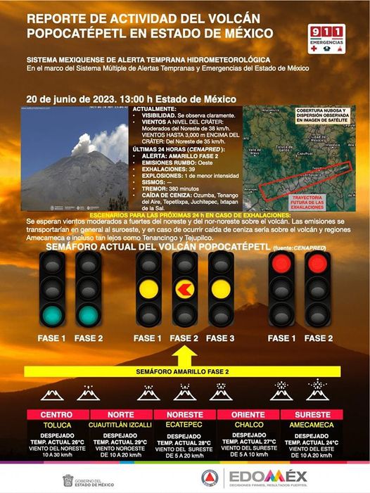 1687292143 REPORTE DE ACTIVIDAD DEL VOLCAN POPOCATEPETL EN EL ESTADO DE