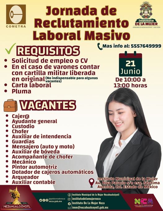 1687294241 Reclutamiento El Instituto Municipal de la Mujer Nezahualcoyotl te