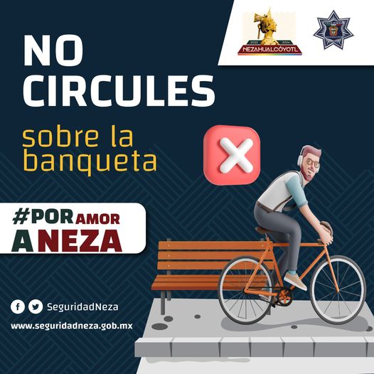 1687385392 No circules sobre las aceras y areas reservadas al uso