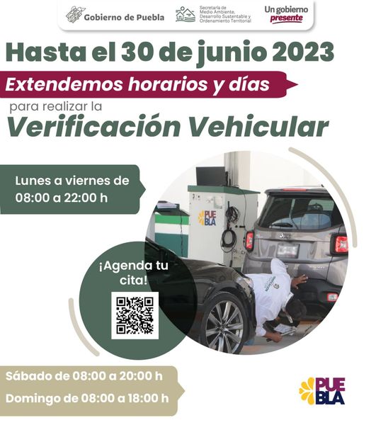 1687525360 MuyImportante Gobierno de Puebla extiende horarios para verificacion vehicular