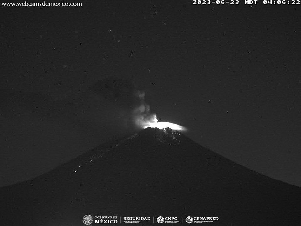 1687549292 EL VOLCAN POPOCATEPETL SIGUE EN ACTIVIDAD PERMANECE EN SEMAFORO AMARILLO