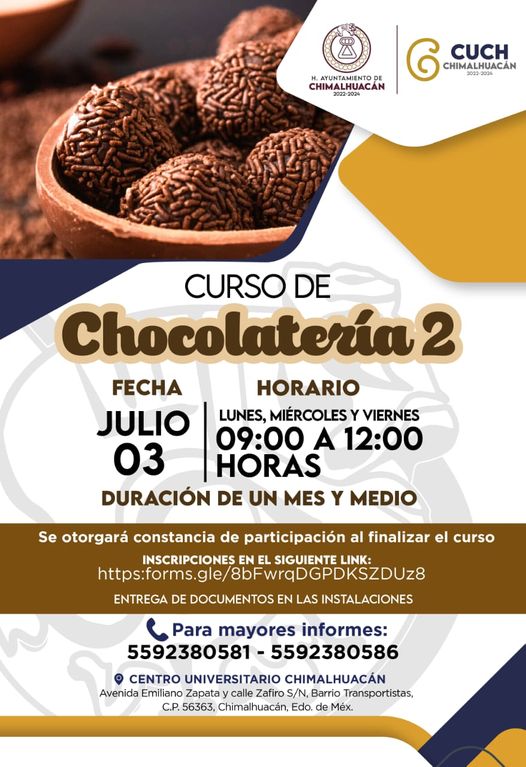 1687627727 El Centro Universitario Chimalhuacan te invita al curso Chocolateria 2