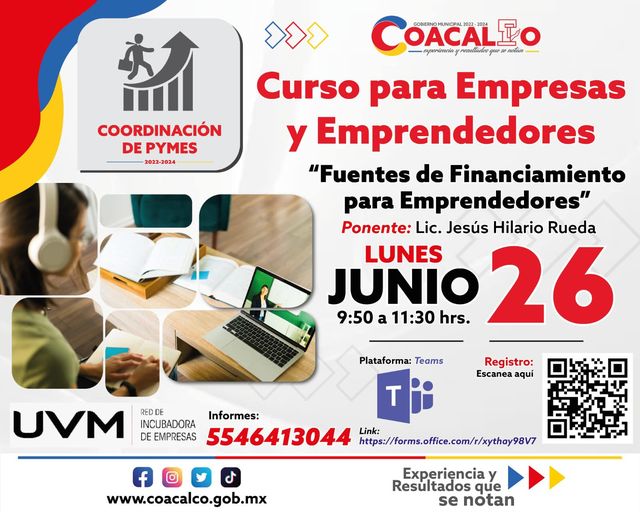 1687724450 Manana te esperamos en el curso Fuentes de Financiamiento organizado