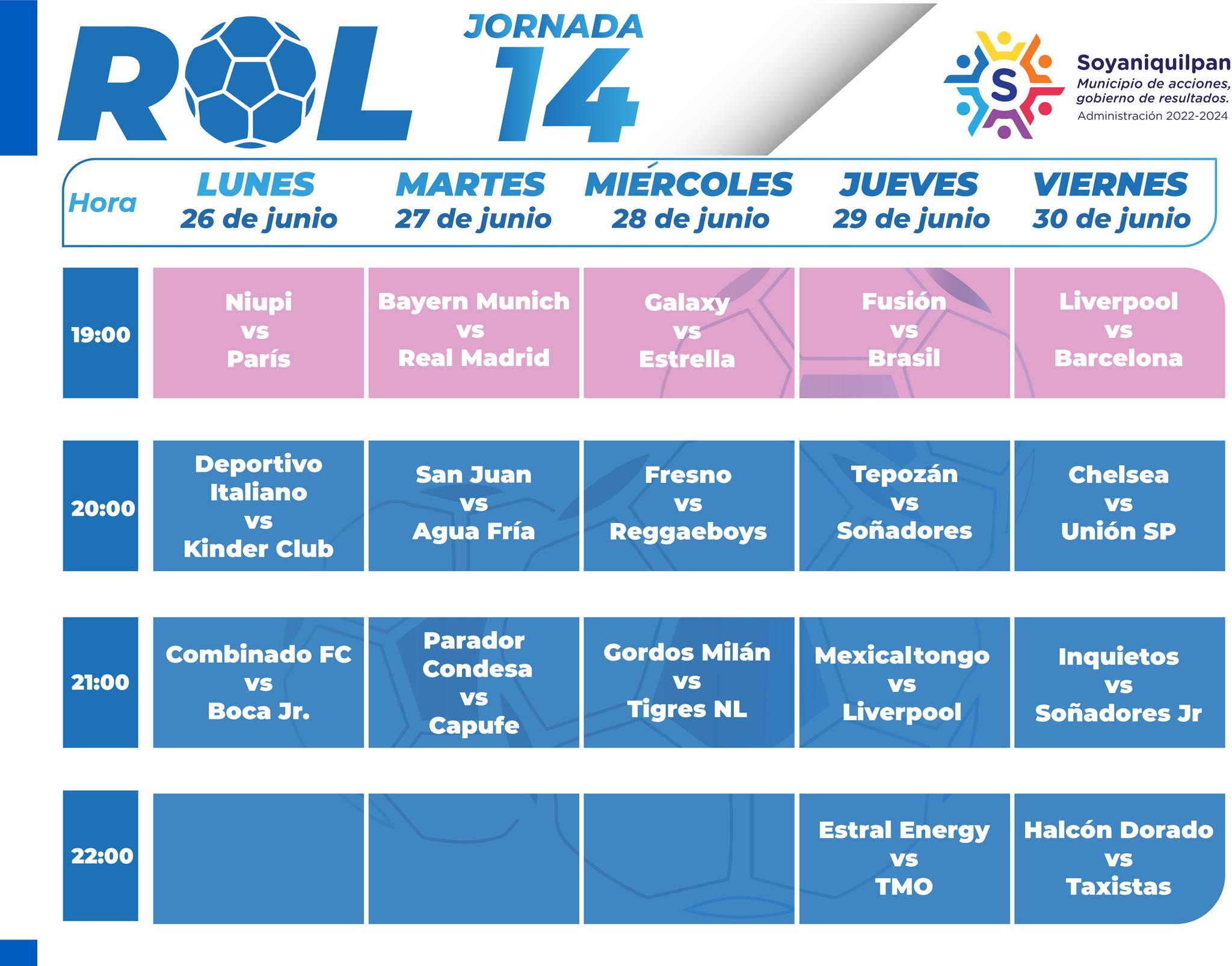 1687815235 Les compartimos el rol de la jornada 14 de la