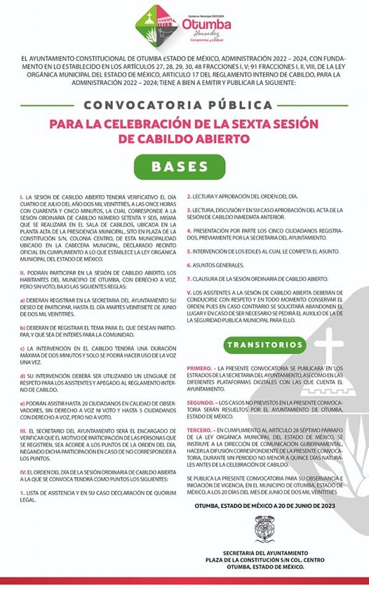 1687884999 El H Ayuntamiento de Otumba te invita a la celebracion