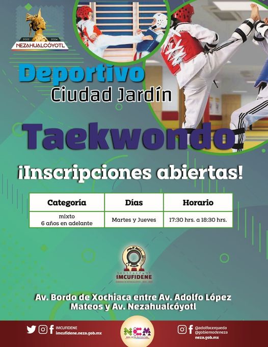 1687983660 IMCUFIDENE Inscribete a la disciplina de Taekwondo en el