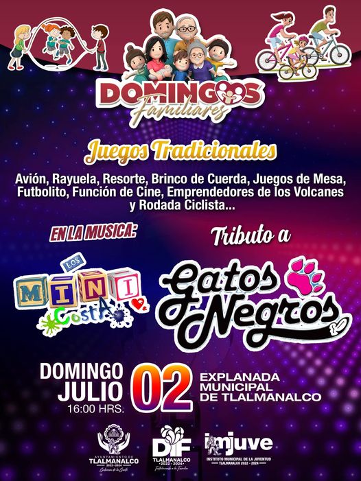 1687988579 DomingosFamiliares Este domingo 2 de julio a partir de las