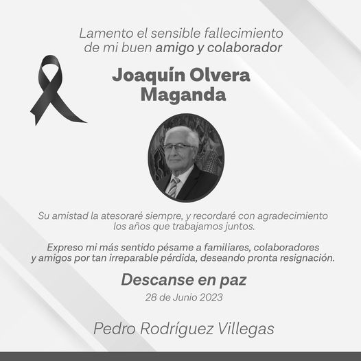 1688054570 Lamentamos profundamente el fallecimiento del Director de Administracion Joaquin