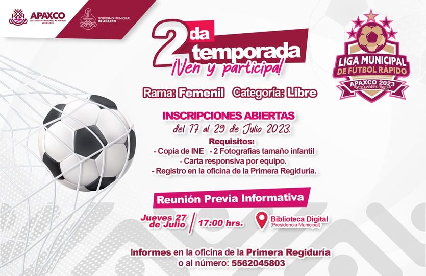 1688054749 PARTICIPA EN LA 2DA TEMPORADA DE LA LIGA FEMENIL MUNICIPAL