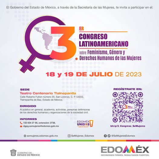 1688072384 Te invitamos al Tercer CongresoSeMujeresEdomex sobre Feminismo Genero y Dere