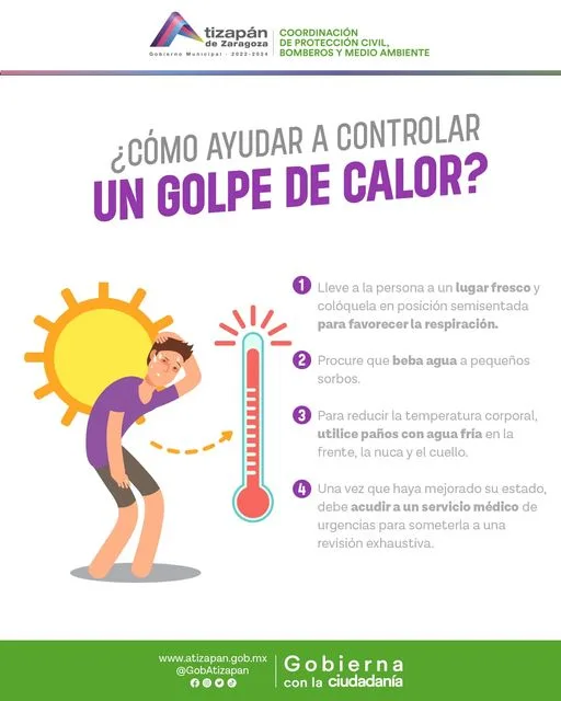 En esta temporada de calor ¡Toma precauciones GolpeDeCalor jpg