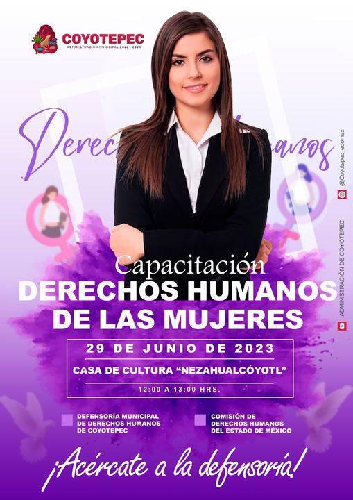 I 𝑫𝑬𝑹𝑬𝑪𝑯𝑶𝑺 𝑯𝑼𝑴𝑨𝑵𝑶𝑺 𝑫𝑬 𝑳𝑨𝑺 𝑴𝑼𝑱𝑬𝑹𝑬𝑺 La Defensoria Municipal de