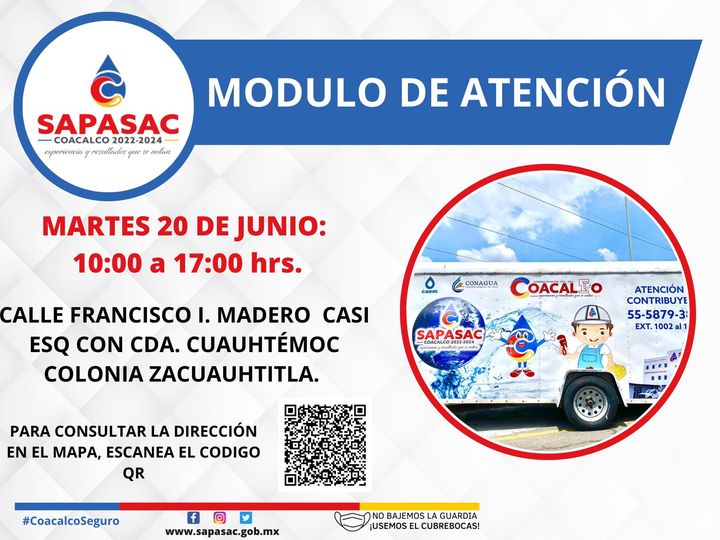 ¡Acercate al modulo de atencion movil Checa en donde estaremos