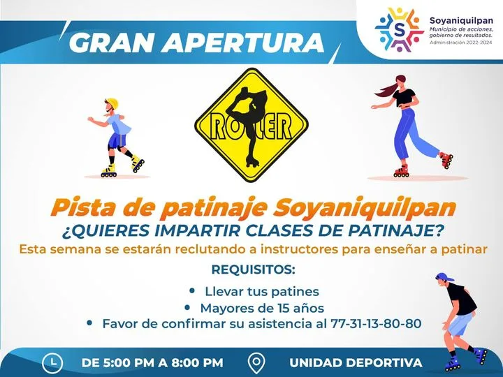 ¡Atencion Muy pronto daremos apertura a Roller pista de patinaje jpg