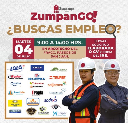 ¡Atencion vecinas y vecinos de ZumpanGO No te puedes perder