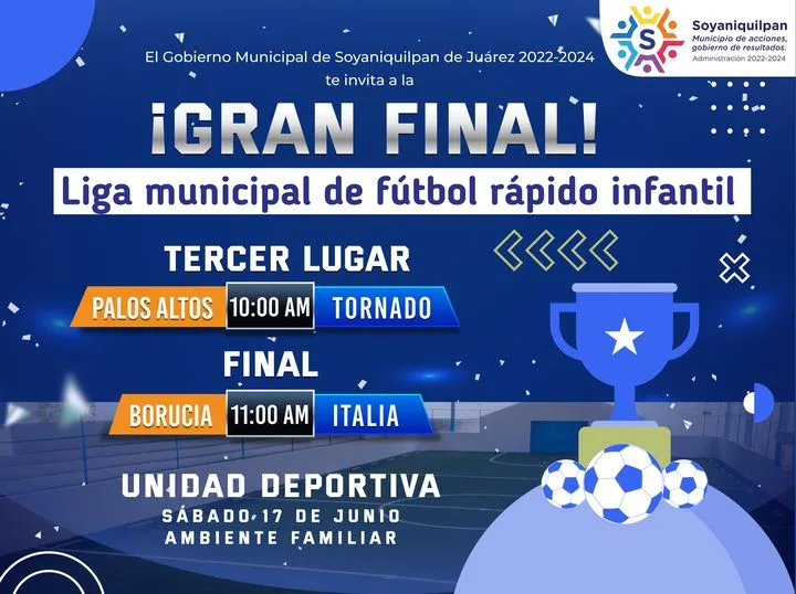 ¡Final de la liga municipal de futbol rapido infantil Despues jpg