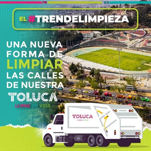 ¡Nuestro TrenDeLimpieza avanza para dejar bonitas las calles de Toluca jpg