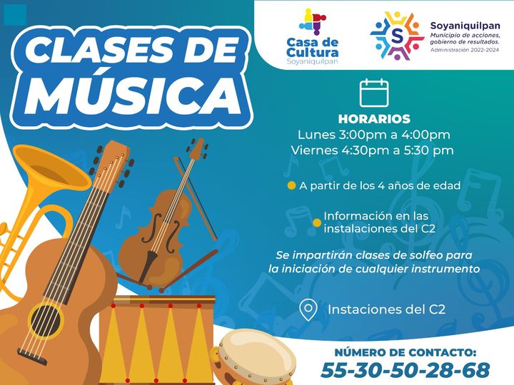 ¡Participa en nuestro taller de musica La Casa de Cultura