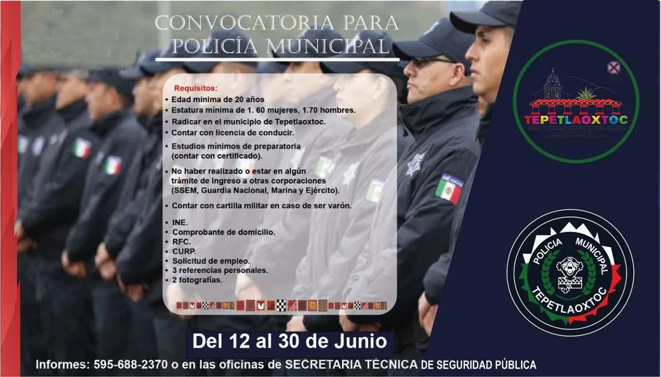 ¡Te estamos buscando Forma parte de la Policia Municipal jpg