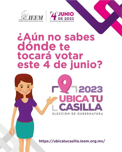 ¡Ubica tu casilla y VOTA este 4deJunio para elegir Gobernadora jpg