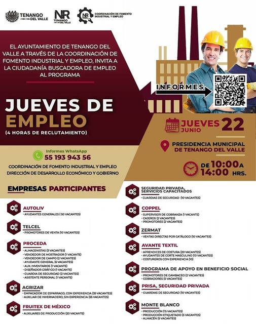 ¿Buscas empleo Te invitamos a nuestro jueves de empleo frente