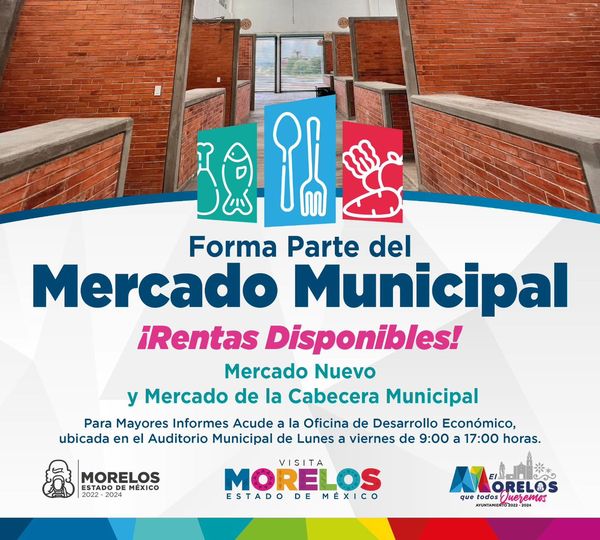 ¿Eres comerciante ¡El Mercado Municipal cuenta con locales disponibles PorElM