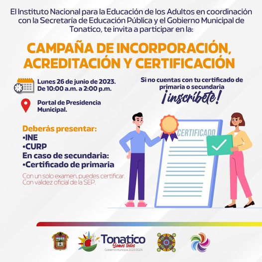 ¿Estas interesado en regularizar tu estatus educativo Acude este lunes