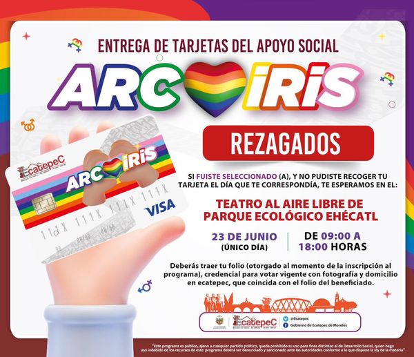 ¿No pudiste ir por tu TarjetaArcoiris ¡Tenemos una fecha