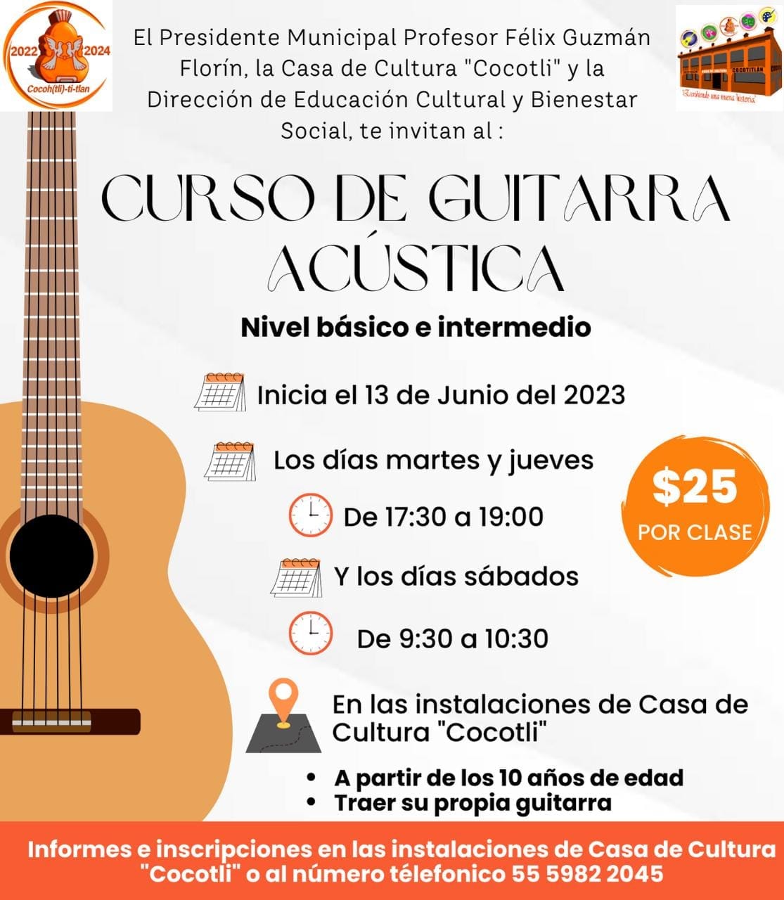 ¿Quieres aprender a tocar guitarra Acude a la Casa de