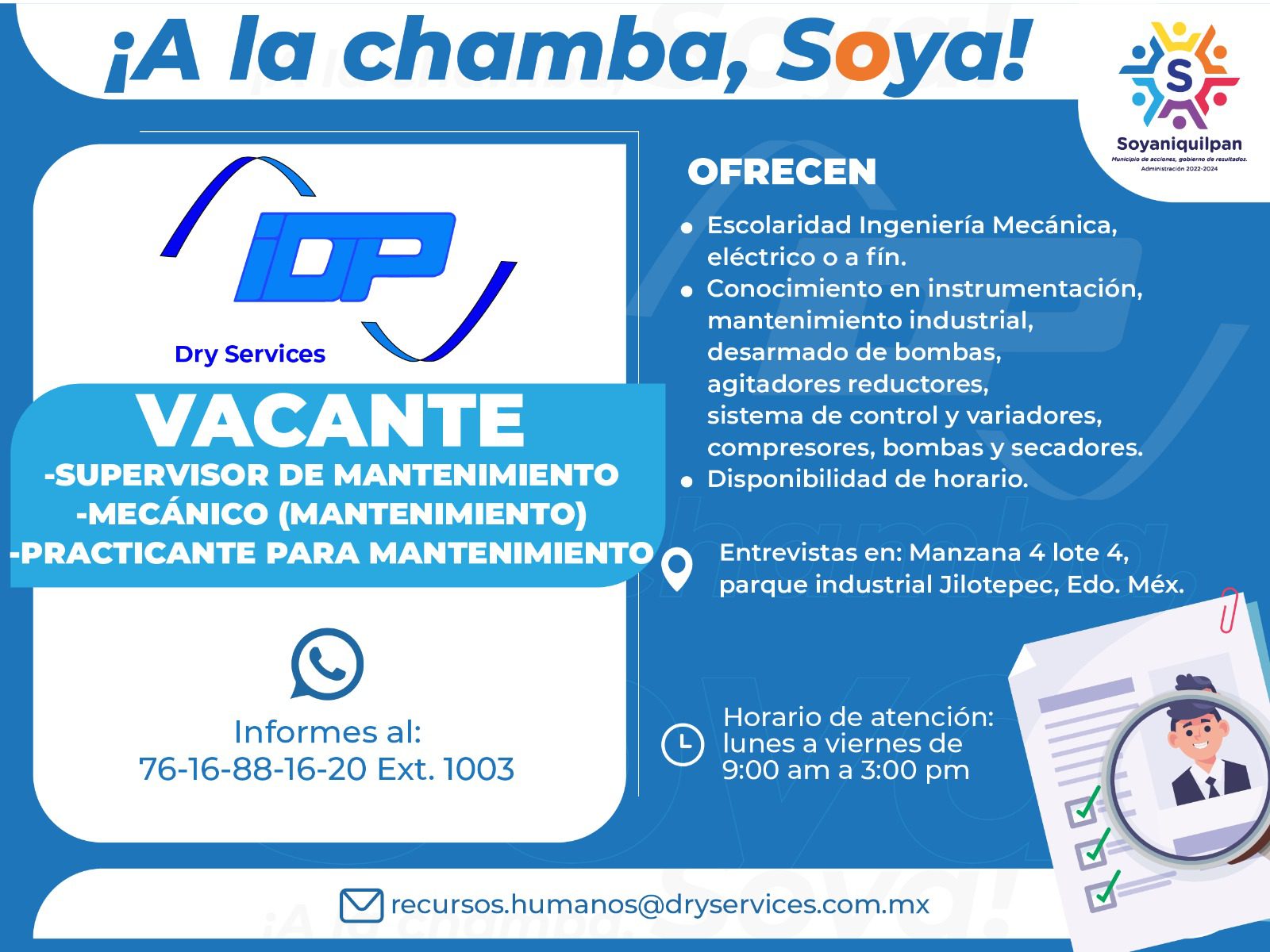 ¿Te encuentras en busqueda de trabajo Aqui hay oportunidad