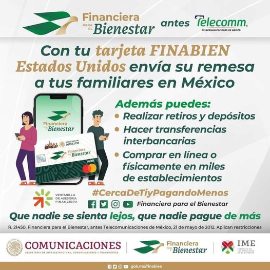 ¿Tienes familiares en el extranjero Te presentamos la tarjeta FINABIEN