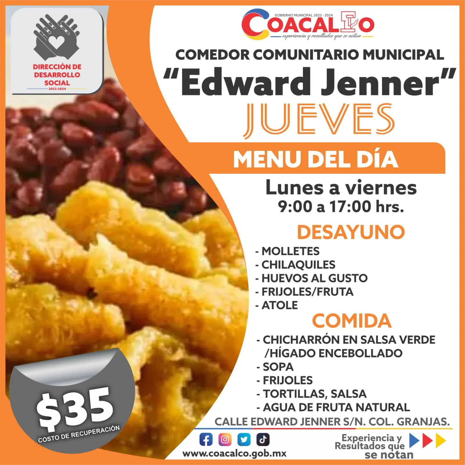 ¿Ya sabes que comer ¡Te esperamos en el comedor comunitario jpg