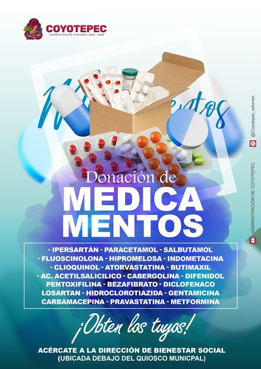 𝑫𝑶𝑵𝑨𝑪𝑰𝑶́𝑵 𝑫𝑬 𝑴𝑬𝑫𝑰𝑪𝑨𝑴𝑬𝑵𝑻𝑶𝑺 ¿Requieres algun medicamento de los que