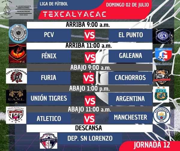 1688240384 PARTIDOS DE FUTBOL El Gobierno Municipal de Texcalyacac a traves