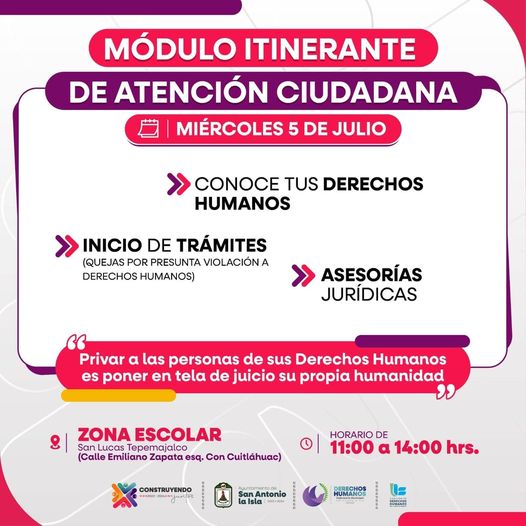 1688560187 Recuerda manana tendremos el Modulo Itinerante de AtencionCiudadana Les espe