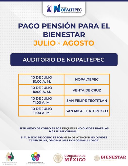 1688580359 Programa pago pension para el bienestar Atencion Nopaltepec compartimos la