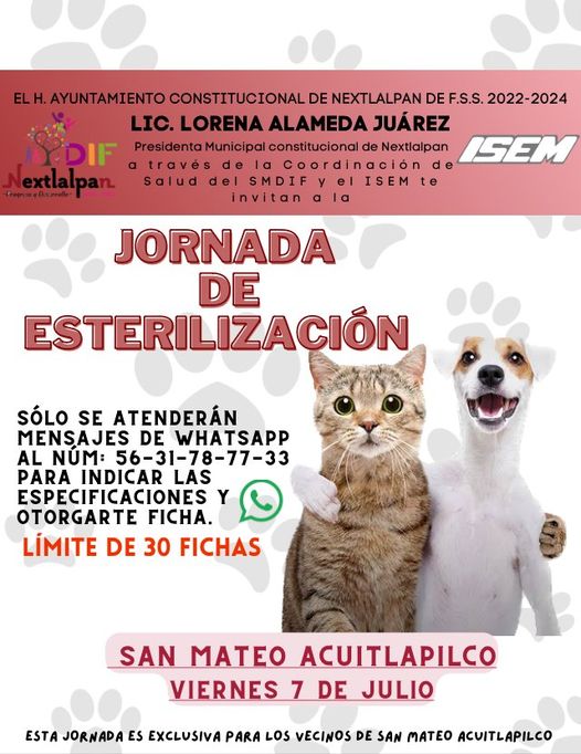 1688647064 JORNADA DE ESTERILIZACION SAN MATEO ACUITLAPILCO VIERNES 7 DE JULIO