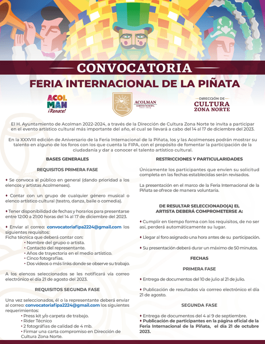 1688673172 Se acerca La Feria Internacional de la Pinata Acolman 2023