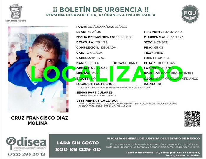 1688678387 PERSONA LOCALIZADA