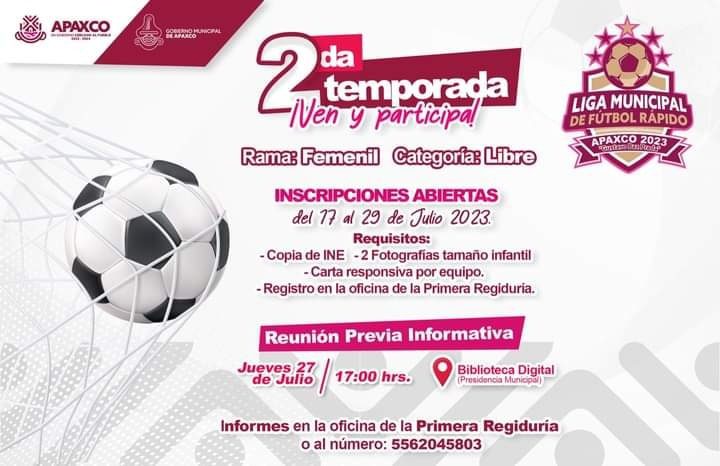 1688736167 PARTICIPA EN LA 2DA TEMPORADA DE LA LIGA FEMENIL MUNICIPAL